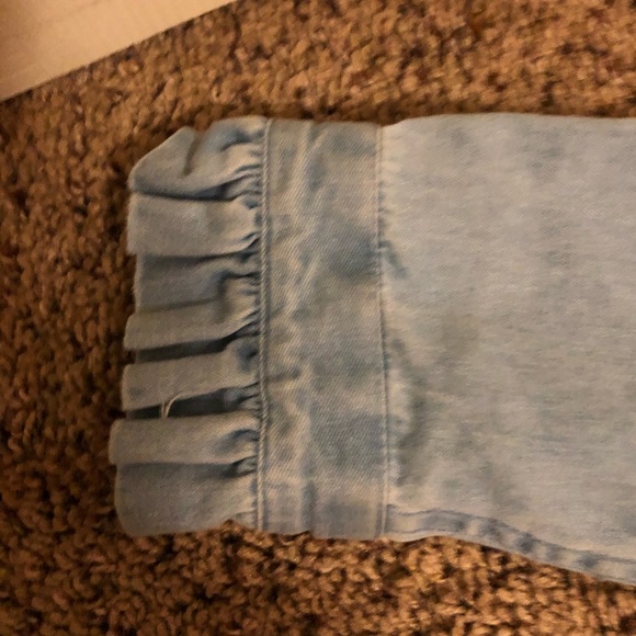 fall coverup button down denim shirt - Picture 3 of 3